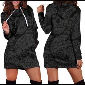 NWT Dark Sugar Skull Hoodie Dresses